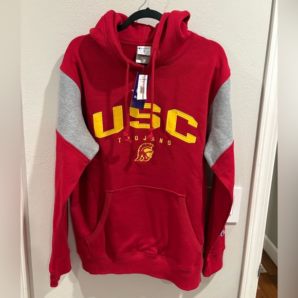 Champion USC Trojans Pullover Fleece Hoodie Men’s Size Medium NWT Cardinal Red - Picture 2 of 9